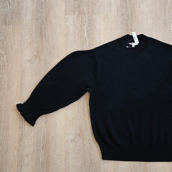 Madewell Merino Wool Ruffle Mockneck Sweater Size Small MSRP $118 New With Tags - Picture 7 of 17